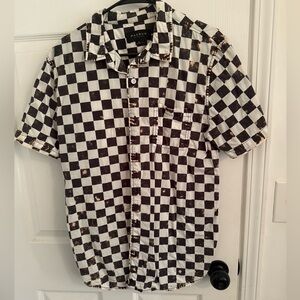 PacSun Black and White Checkered Shirt